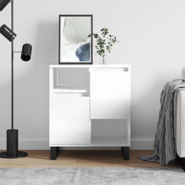 vidaXL Ντουλάπι Γυαλιστερό Λευκό 60x35x70cm από Επεξεργασμένο Ξύλο 1 τεμ.