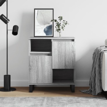 vidaXL Ντουλάπι Γκρι Sonoma 60x35x70cm από Επεξεργασμένο Ξύλο 1 τεμ.
