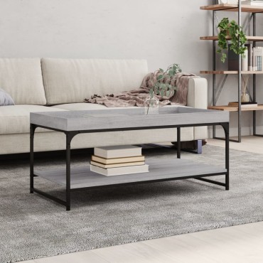 vidaXL Τραπεζάκι Σαλονιού Γκρι Sonoma 100x49x45cm Επεξεργασμένο Ξύλο 1 τεμ.