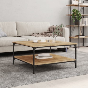 vidaXL Τραπεζάκι Σαλονιού Sonoma Δρυς 80x80x40cm Επεξεργασμένο Ξύλο 1 τεμ.