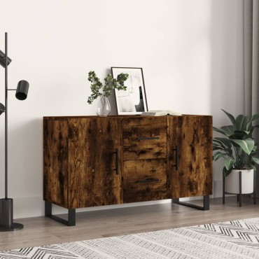 vidaXL Μπουφές Καπνιστή Δρυς 100x36x60cm Επεξεργασμένο Ξύλο 1 τεμ.