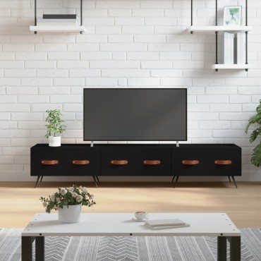 vidaXL Έπιπλο Τηλεόρασης Μαύρο 150x36x30cm Επεξεργασμένο Ξύλο