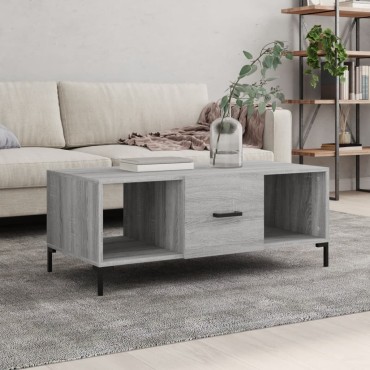 vidaXL Τραπεζάκι Σαλονιού Γκρι Sonoma 102x50x40cm Επεξεργασμένο Ξύλο 1 τεμ.