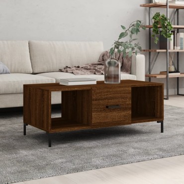 vidaXL Τραπεζάκι Σαλονιού Καφέ Δρυς 102x50x40cm Επεξεργασμένο Ξύλο 1 τεμ.