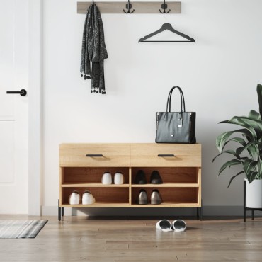 vidaXL Παπουτσοθήκη Sonoma Δρυς 102x35x55cm από Επεξεργασμένο Ξύλο
