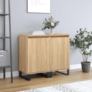 vidaXL Ντουλάπια 2 τεμ. Sonoma Δρυς 40x35x70cm Επεξεργασμένο Ξύλο