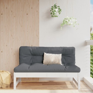 vidaXL Καναπές Μεσαίος Λευκός 120x80cm από Μασίφ Ξύλο Πεύκου