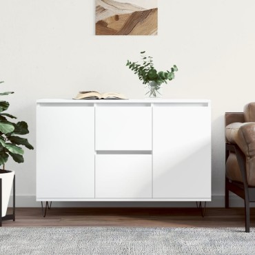 vidaXL Μπουφές Λευκός 104x35x70cm από Επεξεργασμένο Ξύλο 1 τεμ.