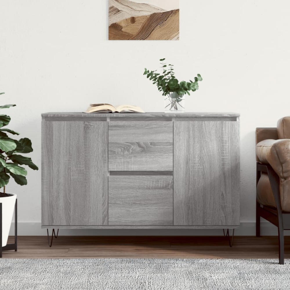 vidaXL Μπουφές Γκρι Sonoma 104x35x70cm από Επεξεργασμένο Ξύλο 1 τεμ.