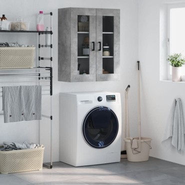 vidaXL Ντουλάπι Επιτοίχιο Γκρι Σκυροδέματος 69,5x34x90cm 1 τεμ.