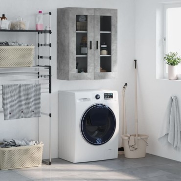 vidaXL Ντουλάπι Επιτοίχιο Γκρι Σκυροδέματος 69,5x34x90cm 1 τεμ.