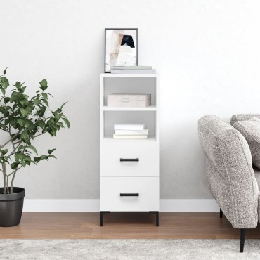 vidaXL Ντουλάπι Λευκό 34,5x34x90cm από Επεξεργασμένο Ξύλο 1 τεμ.