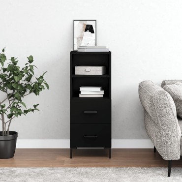 vidaXL Ντουλάπι Μαύρο 34,5x34x90cm από Επεξεργασμένο Ξύλο 1 τεμ.