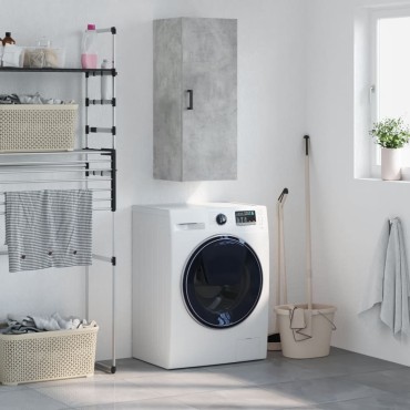 vidaXL Ντουλάπι Τοίχου Γκρι Σκυροδέματος 34,5x34x90cm 1 τεμ.