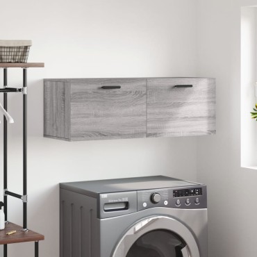 vidaXL Ντουλάπι Τοίχου Γκρι Sonoma 100x36,5x35cm Επεξεργασμένο Ξύλο 1 τεμ.