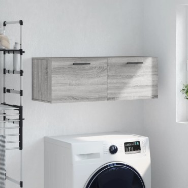 vidaXL Ντουλάπι Τοίχου Γκρι Sonoma 100x36,5x35cm Επεξεργασμένο Ξύλο 1 τεμ.