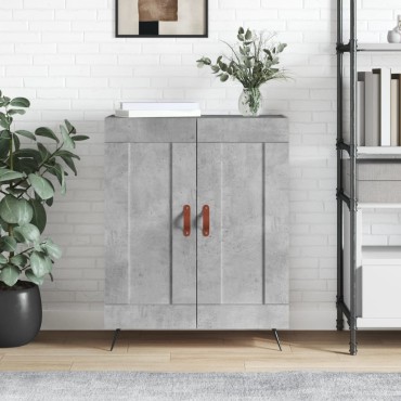 vidaXL Ντουλάπι Γκρι Σκυροδέματος 69,5x34x90cm Επεξεργασμένο Ξύλο 1 τεμ.