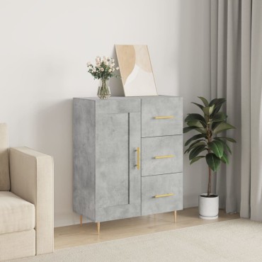 vidaXL Ντουλάπι Γκρι Σκυροδέματος 69,5x34x90cm Επεξεργασμένο Ξύλο 1 τεμ.