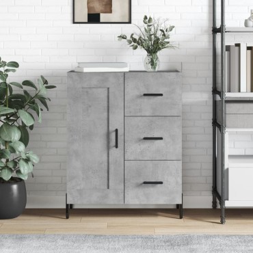 vidaXL Ντουλάπι Γκρι Σκυροδέματος 69,5x34x90cm Επεξεργασμένο Ξύλο 1 τεμ.