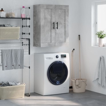 vidaXL Ντουλάπι Επιτοίχιο Γκρι Σκυροδεμ. 69,5x34x90cm Επεξεργ. Ξύλο 1 τεμ.