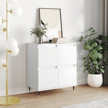 vidaXL Ντουλάπι Γυαλιστερό Λευκό 60x35x70cm από Επεξεργασμένο Ξύλο 1 τεμ.