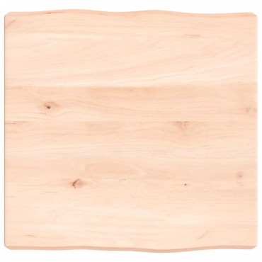 vidaXL Επιφάνεια Τραπεζιού 40x40x(2-6)cm Ακατέργαστο Μασίφ Ξύλο Δρυός 1 τεμ.