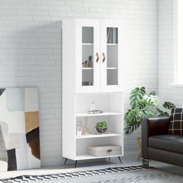 vidaXL Ντουλάπι Λευκό 69,5x34x180cm από Επεξεργασμένο Ξύλο 1 τεμ.