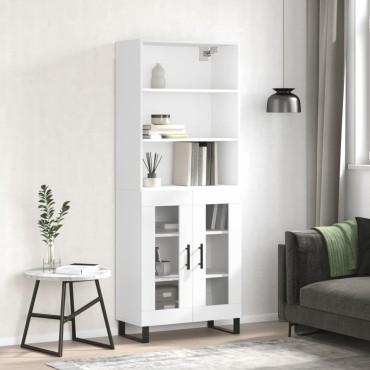 vidaXL Ντουλάπι Λευκό 69,5x34x180cm από Επεξεργασμένο Ξύλο 1 τεμ.