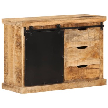 vidaXL Μπουφές 80x30x55cm από Μασίφ Ακατέργαστο Ξύλο Μάνγκο 1 τεμ.