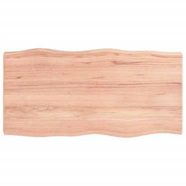 vidaXL Επιφ Τραπεζιού Αν Καφέ 100x50x(2-6)cm Ακατέργ. Μασίφ Ξύλο Δρυός 1 τεμ.