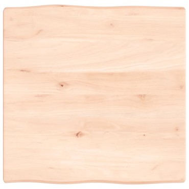 vidaXL Επιφάνεια Τραπεζιού 60x60x(2-4)cm Ακατέργαστο Μασίφ Ξύλο Δρυός 1 τεμ.
