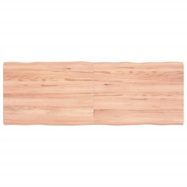vidaXL Επιφ Τραπεζιού Αν Καφέ 140x50x(2-4)cm Ακατέργ. Μασίφ Ξύλο Δρυός 1 τεμ.