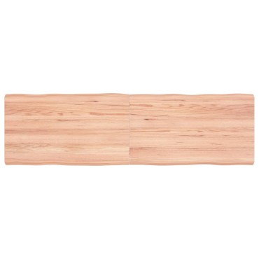 vidaXL Επιφ Τραπεζιού Αν Καφέ 140x40x(2-4)cm Ακατέργ. Μασίφ Ξύλο Δρυός 1 τεμ.