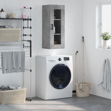 vidaXL Ντουλάπι Τοίχου Γκρι Σκυροδέματος 34,5x34x90cm 1 τεμ.