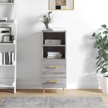 vidaXL Ντουλάπι Γκρι Sonoma 34,5x34x90cm από Επεξεργασμένο Ξύλο 1 τεμ.