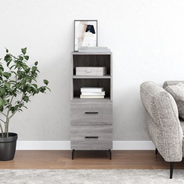 vidaXL Ντουλάπι Γκρι Sonoma 34,5x34x90cm από Επεξεργασμένο Ξύλο 1 τεμ.