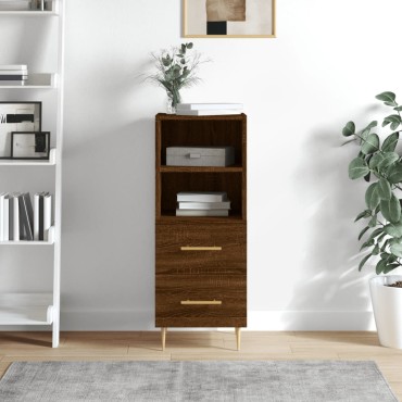 vidaXL Ντουλάπι Καφέ Δρυς 34,5x34x90cm Επεξεργασμένο Ξύλο 1 τεμ.
