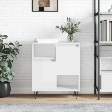 vidaXL Ντουλάπι Γυαλιστερό Λευκό 60x35x70cm από Επεξεργασμένο Ξύλο 1 τεμ.