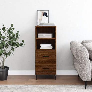 vidaXL Ντουλάπι Καφέ Δρυς 34,5x34x90cm Επεξεργασμένο Ξύλο 1 τεμ.