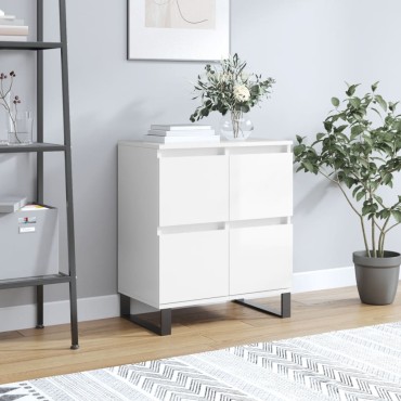 vidaXL Ντουλάπι Γυαλιστερό Λευκό 60x35x70cm από Επεξεργασμένο Ξύλο 1 τεμ.