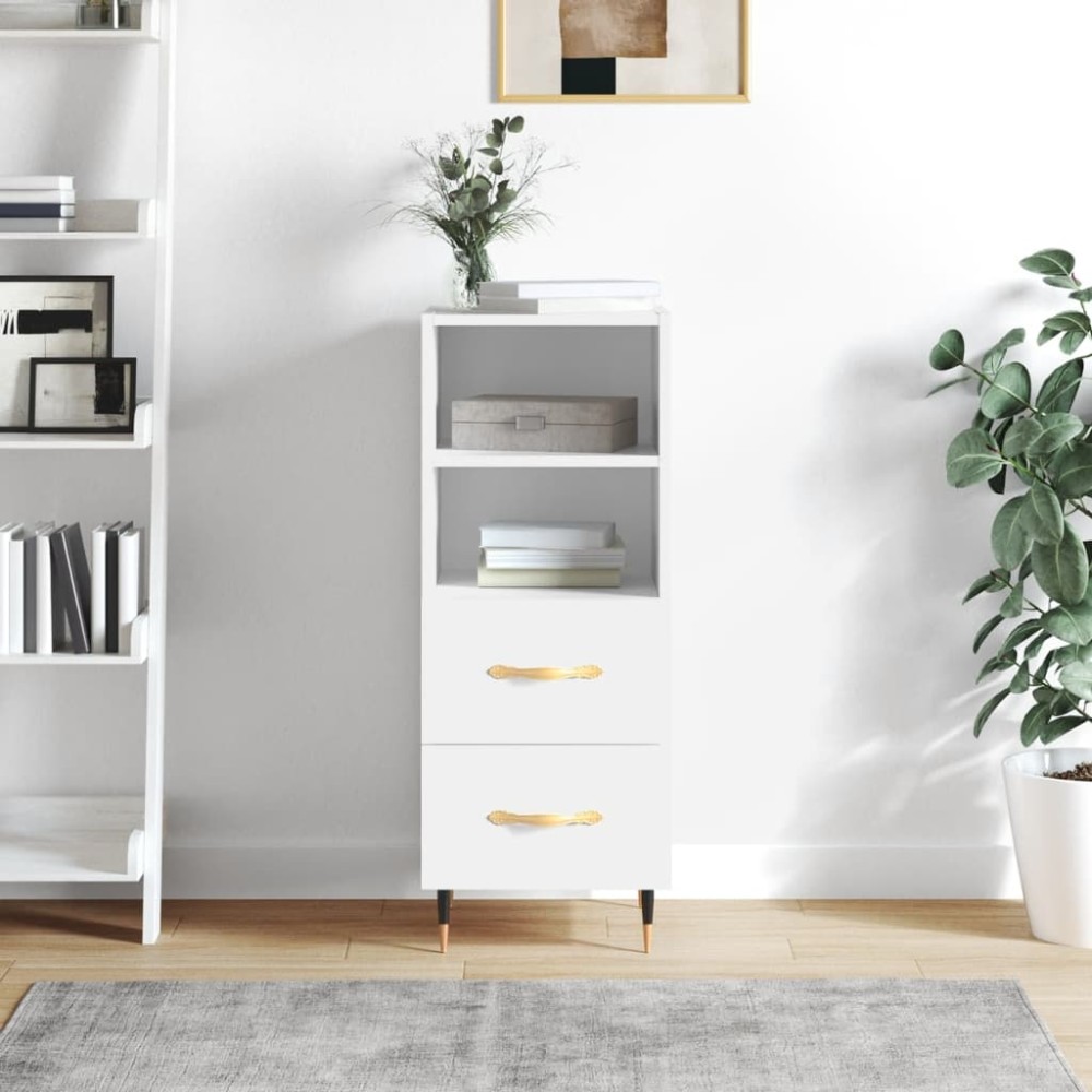 vidaXL Ντουλάπι Λευκό 34,5x34x90cm από Επεξεργασμένο Ξύλο 1 τεμ.