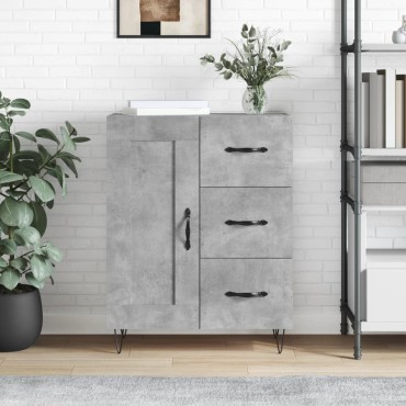 vidaXL Ντουλάπι Γκρι Σκυροδέματος 69,5x34x90cm Επεξεργασμένο Ξύλο 1 τεμ.