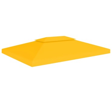 vidaXL Κάλυμμα για Κιόσκι 2 Επιπέδων Κίτρινο 4 x 3 μ. 310 γρ./μ²