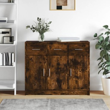 vidaXL Συρταριέρα Καπνιστή Δρυς 91x28x75cm από Επεξεργ. Ξύλο 1 τεμ.