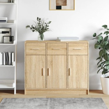 vidaXL Συρταριέρα Sonoma Δρυς 91x28x75cm Επεξεργασμένο Ξύλο 1 τεμ.