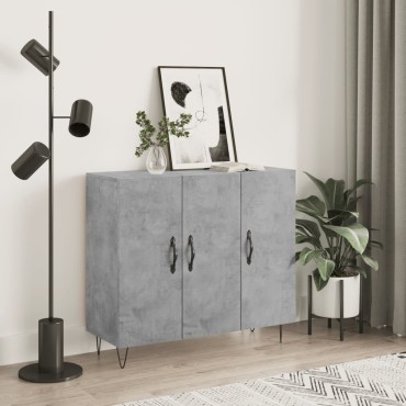 vidaXL Ντουλάπι Γκρι Σκυροδέματος 90x34x80cm Επεξεργασμένο Ξύλο 1 τεμ.