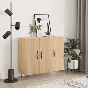 vidaXL Ντουλάπι Sonoma δρυς 90x34x80cm Επεξεργασμένο Ξύλο 1 τεμ.