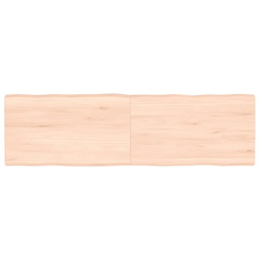 vidaXL Επιφάνεια Τραπεζιού 140x40x(2-4)cm Ακατέργ. Μασίφ Ξύλο Δρυός 1 τεμ.