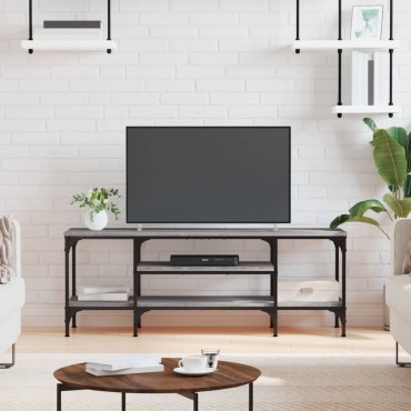vidaXL Έπιπλο Τηλεόρασης Sonoma Γκρι 121x35x45cm Επεξ. Ξύλο/Σίδερο