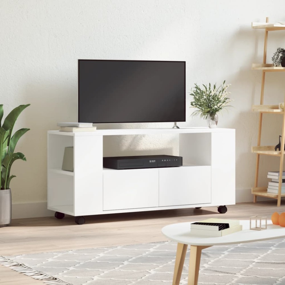 vidaXL Έπιπλο Τηλεόρασης Λευκό 102x34,5x43cm Επεξεργασμένο Ξύλο